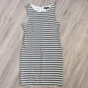 NWOT Sanctuary 100% cotton terry gray and white striped sheath dress